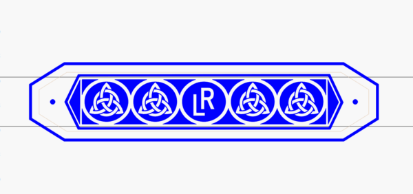 Viking karkötő triquetra motívummal. (másolat)